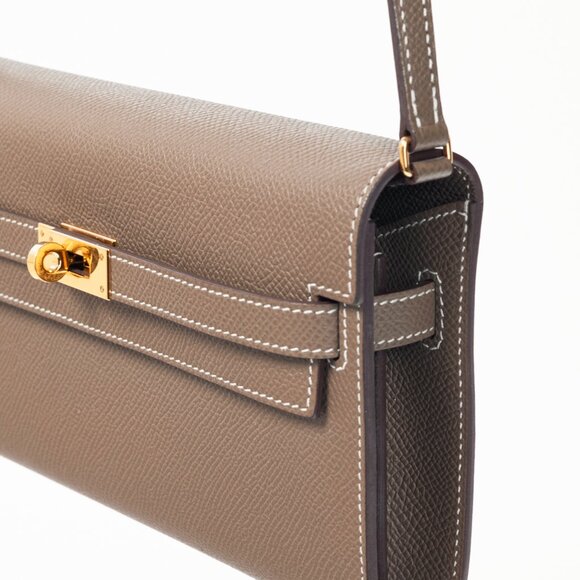 Hermes Kelly To Go Etoupe Epsom Leather GHW Wallet - Picture 6 of 14